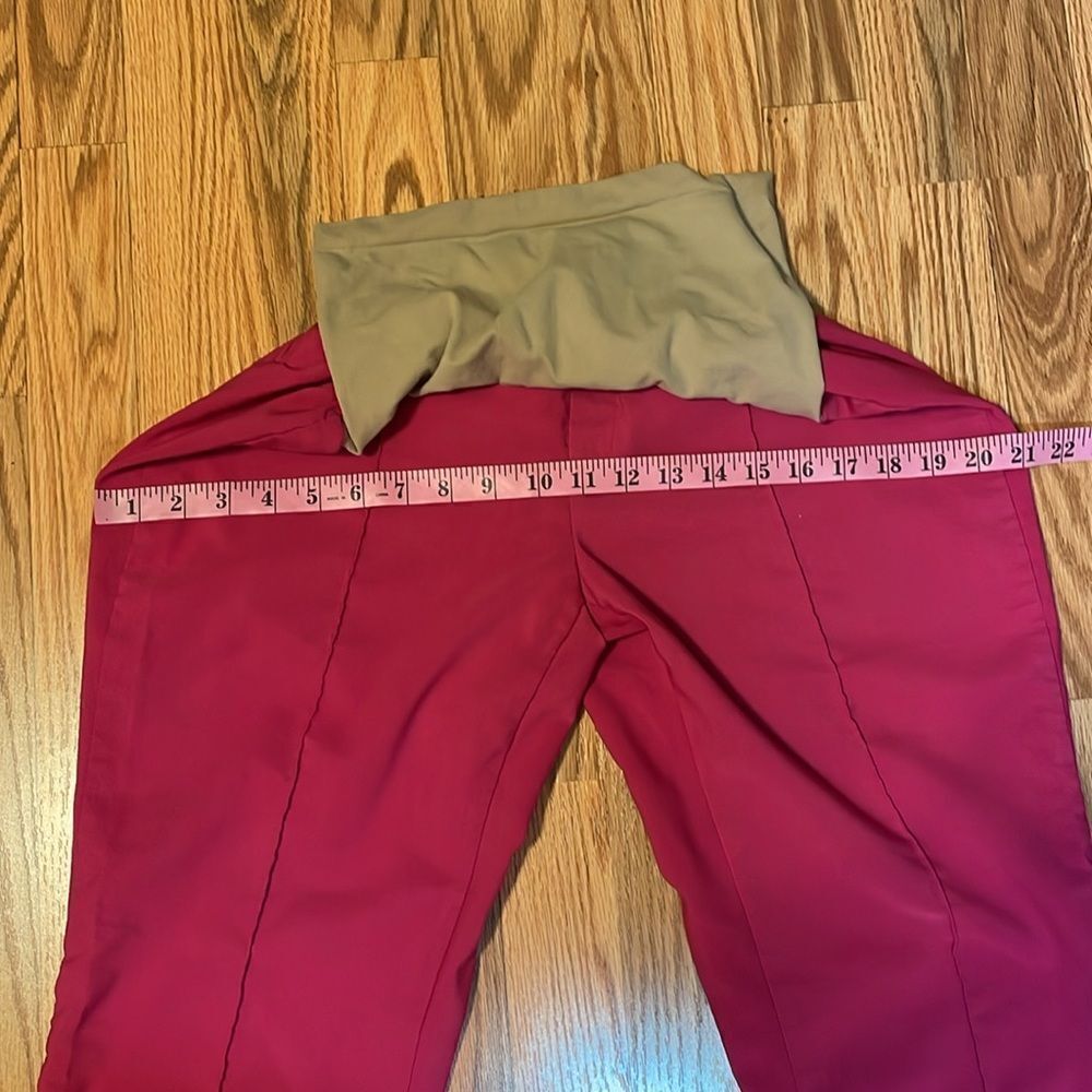 Vintage Hot pink Maternity Capri pants, stretchy capris, Large - Picture 4 of 7